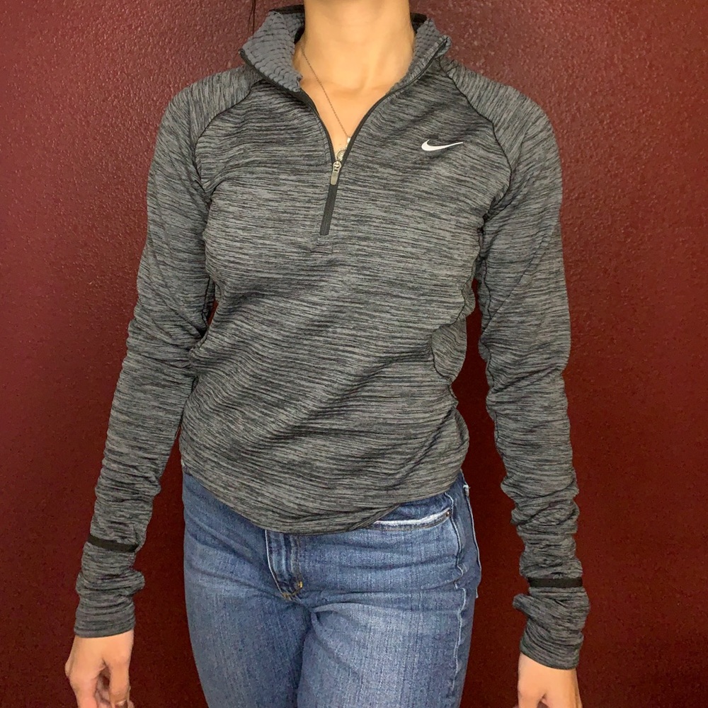 NIKE charcoal grey half zip!